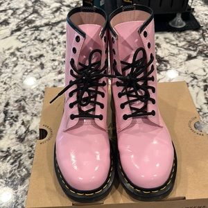 Dr. Martens Patent Pink 1460 boot